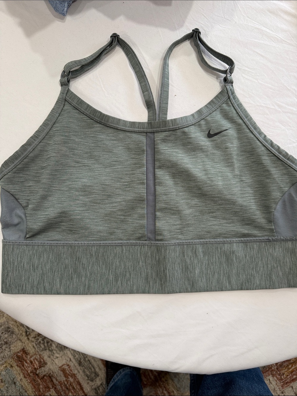 Nike Dri-Fit Women's Sage Green Strappy Medium-Support Sports Bra EUC XL